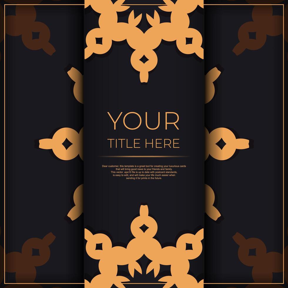 A black and gold background with an ornate pattern vector