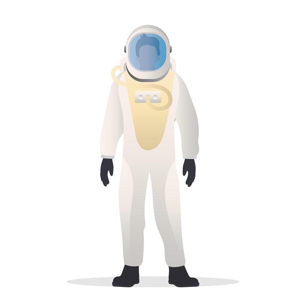 The astronaut in a protective suit. Suitable for space flight theme. Isolated. . vector
