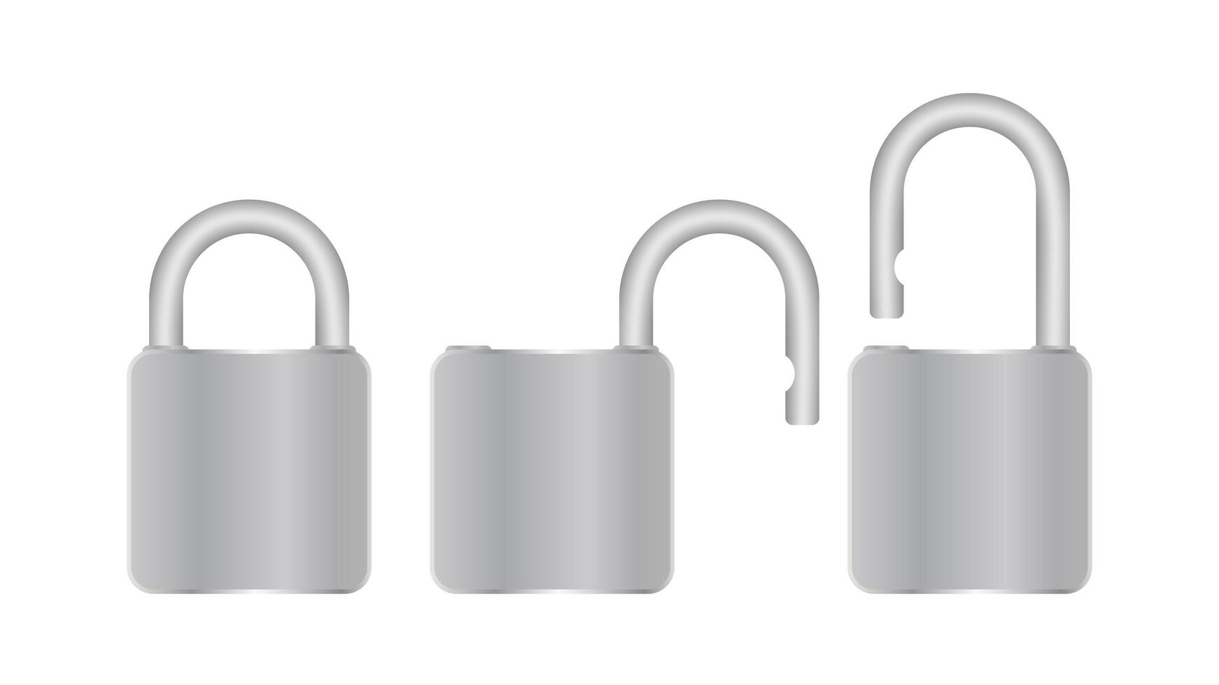 Square door lock. Modern castle isolated on white background. Vector. vector
