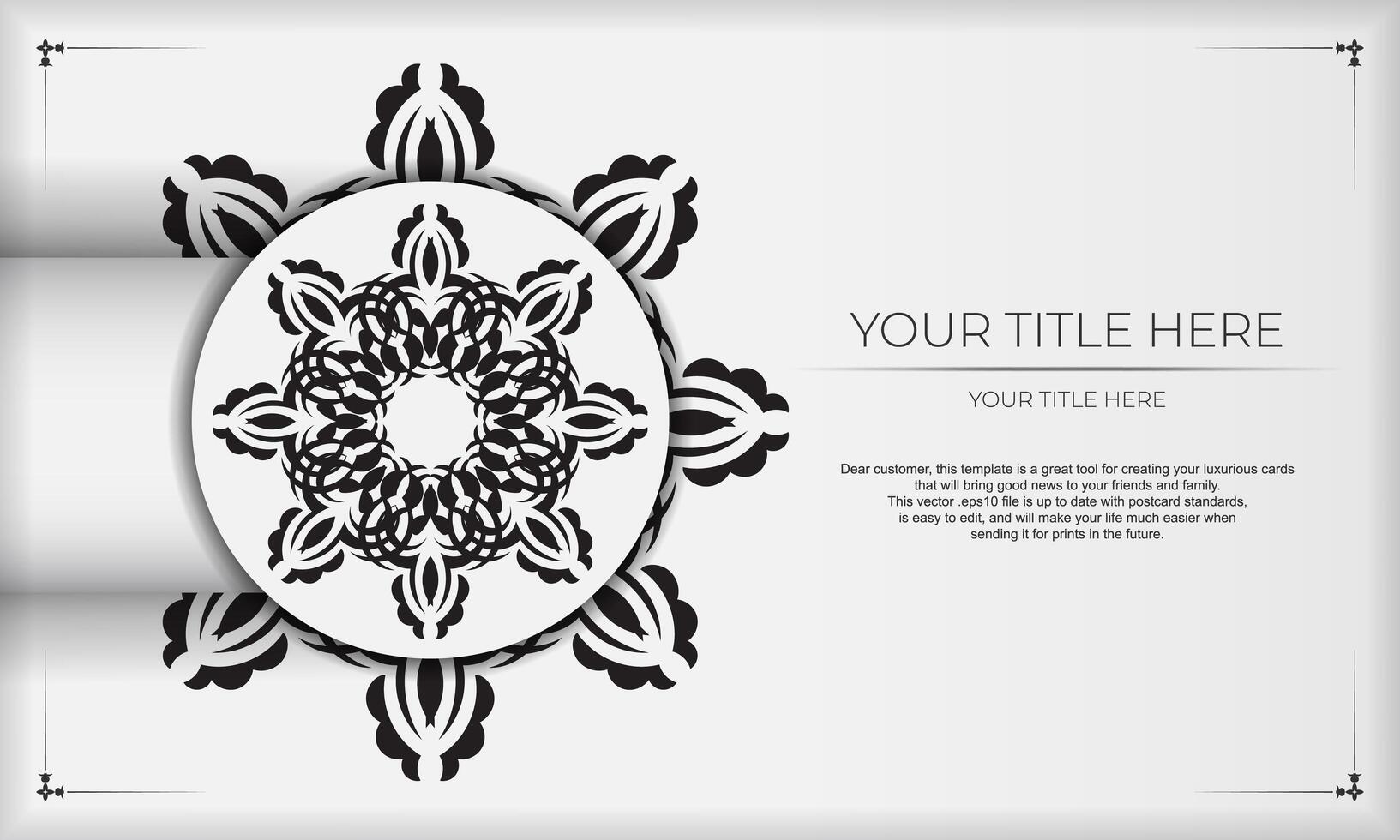 White luxury background with Indian ornaments. Elegant and classic vector elements ready for print and typography.