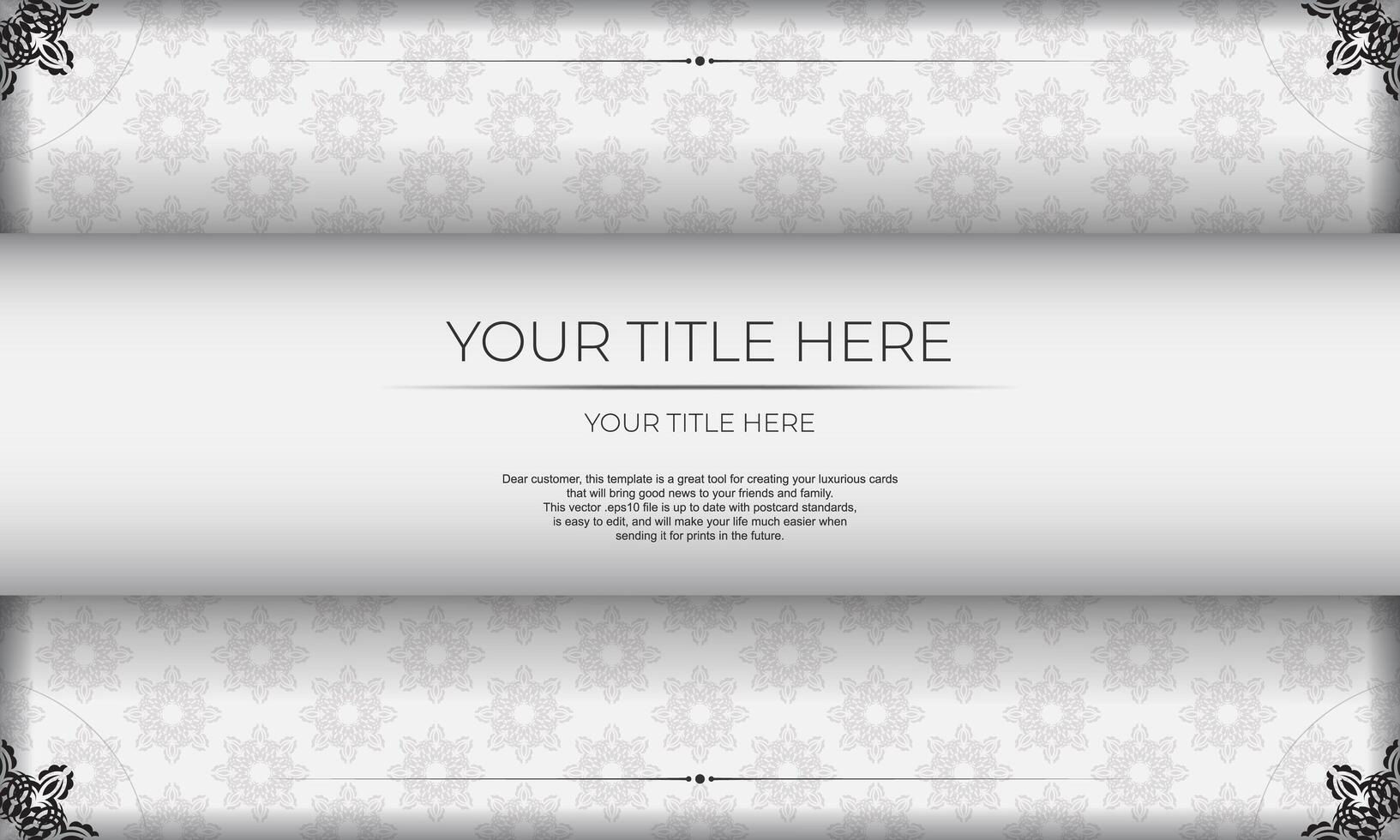 White luxury background with Indian ornaments. Elegant and classic vector elements ready for print and typography.