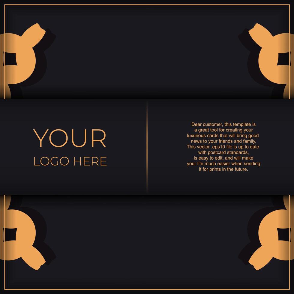 Luxurious invitation card design with vintage Indian ornament. Can be used as background and wallpaper. Elegant and classic vector elements ready for print and typography.