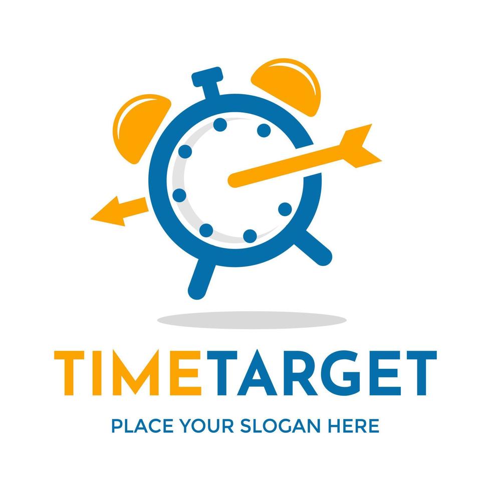 Time target vector logo template. This design use clock symbol. Suitable for business.