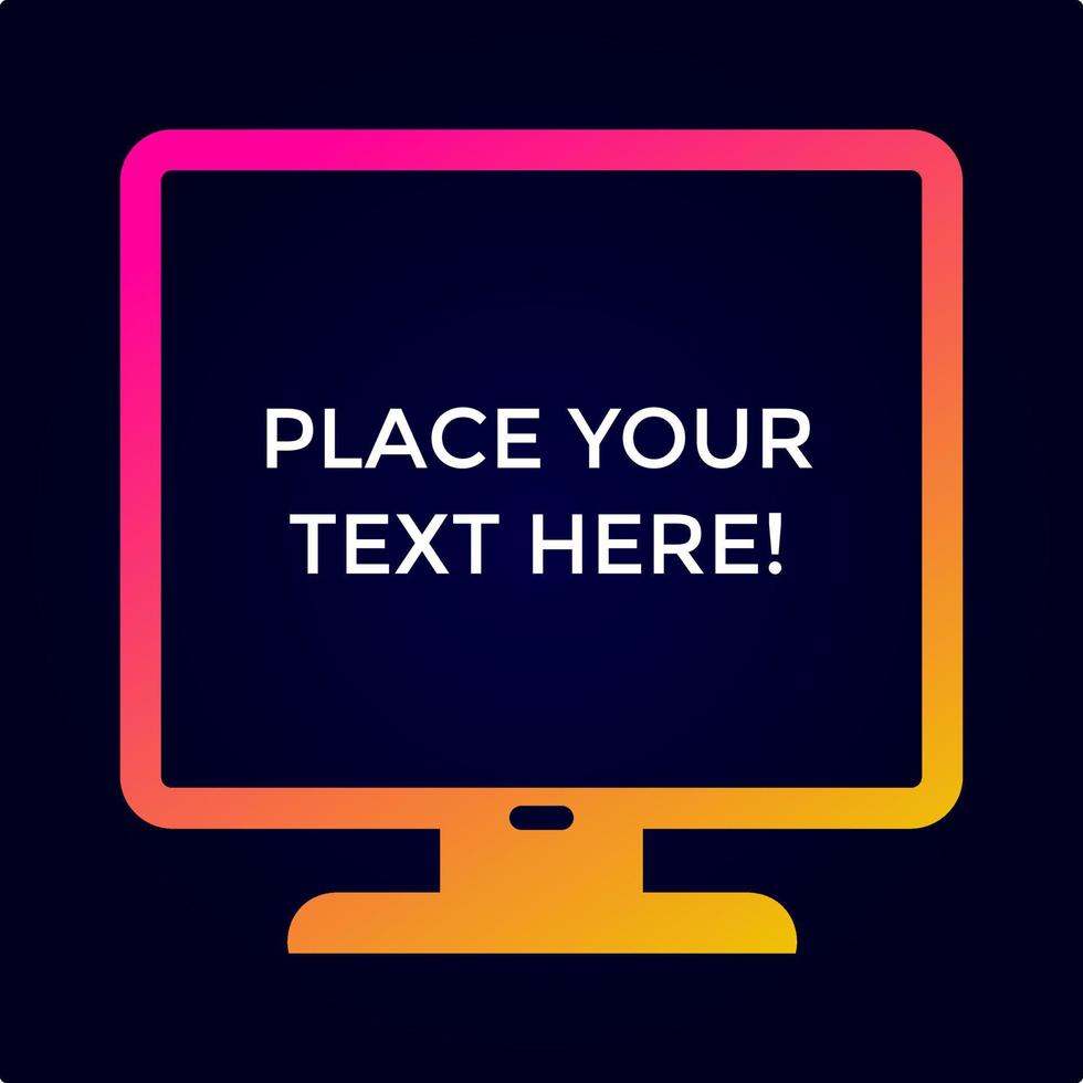 Quote vector template. This design use computer symbol. Suitable for text.