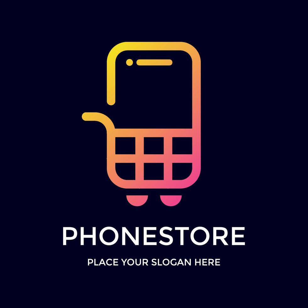 Phone store vector logo template. This design use mobile symbol. Suitable for business.