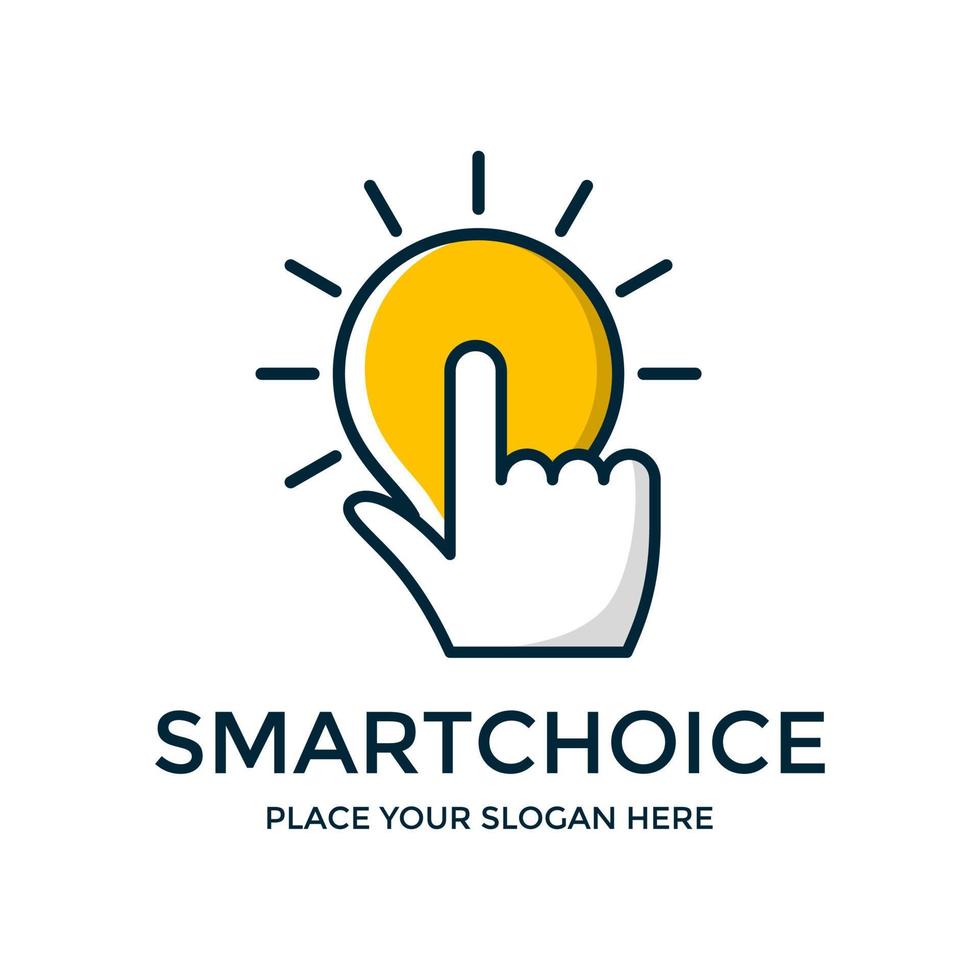 Smart choice vector logo template. This design use hand or finger symbol. Suitable for business.