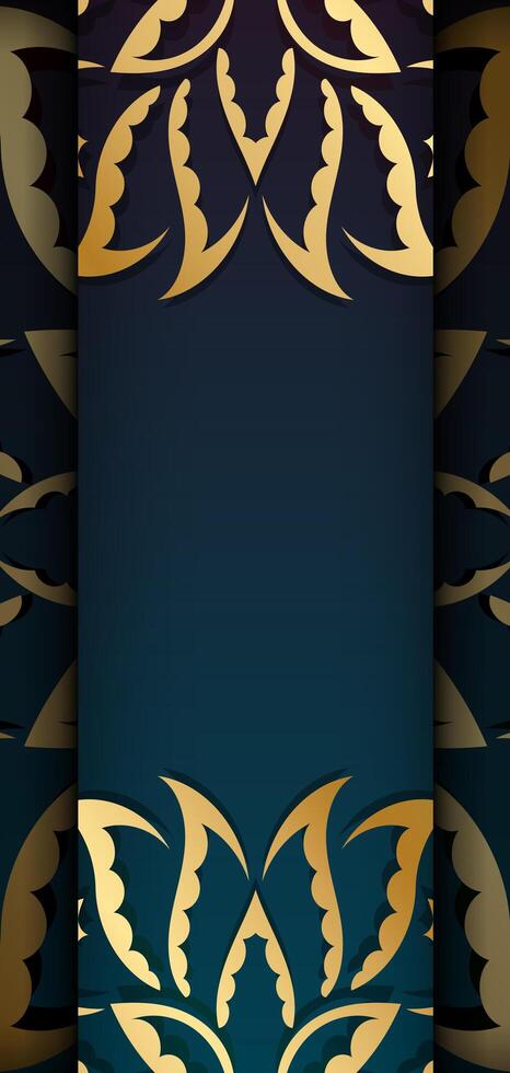 Golden floral pattern background with a black background vector