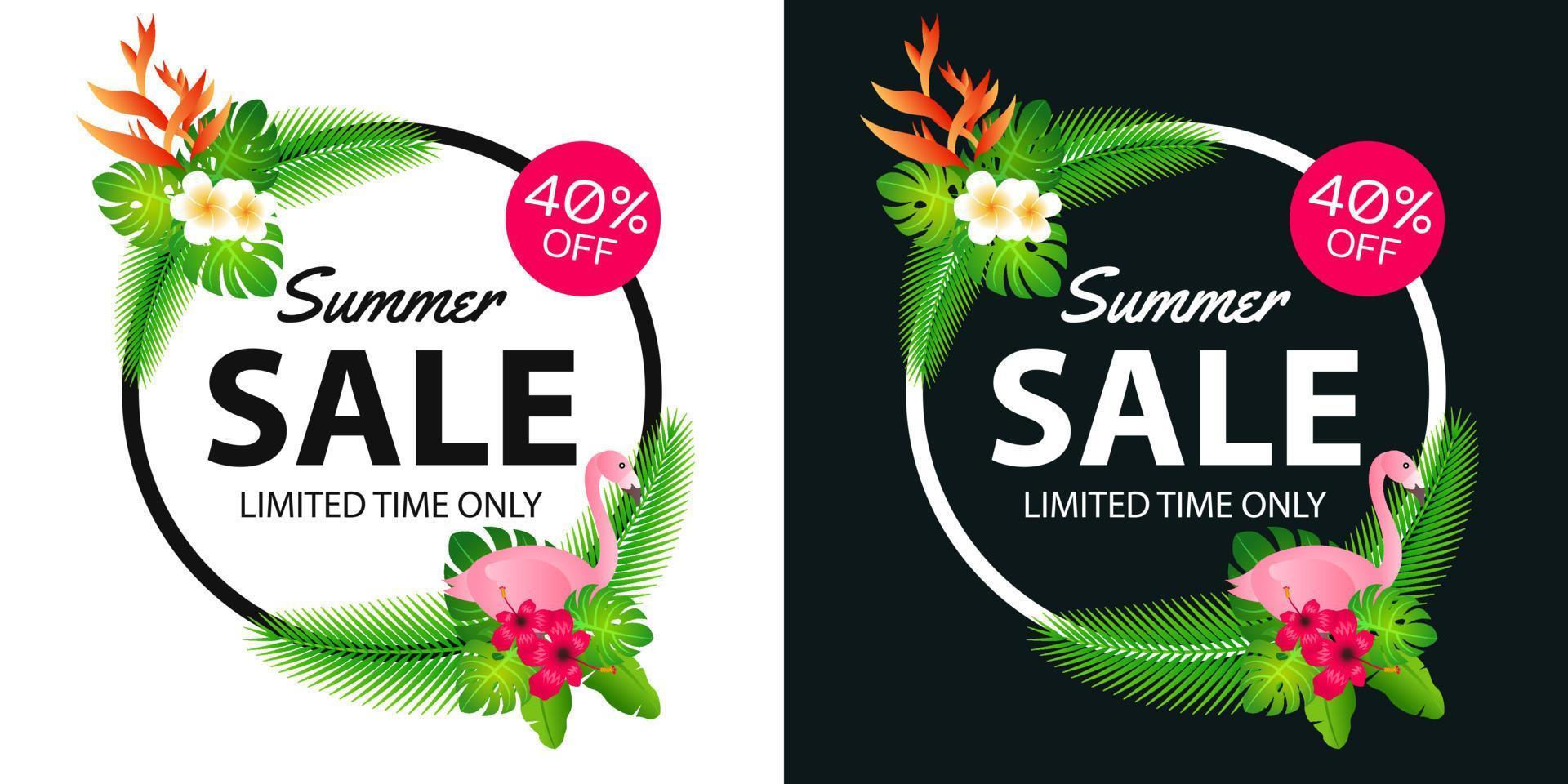 oferta de venta de verano banner elemento decorativo con su símbolo, diseño moderno y de moda vector