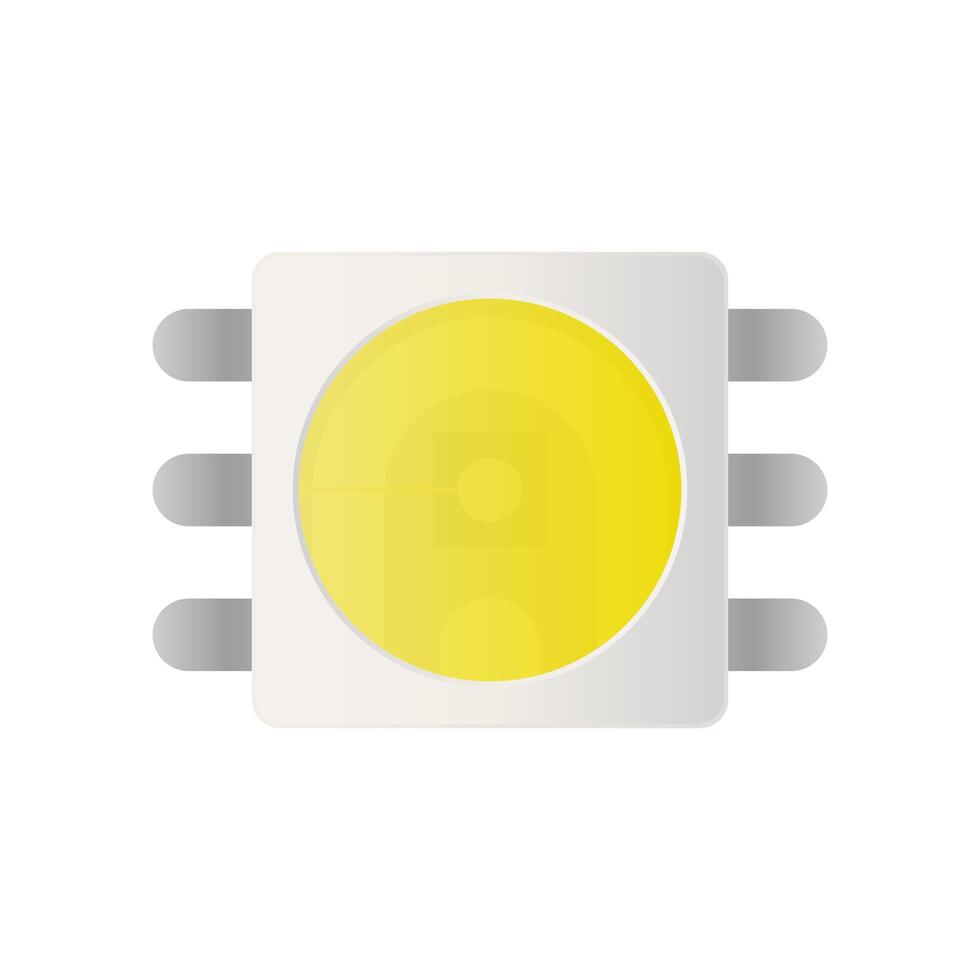 Light emitting diode. Glowing element for LED tape. Isolated. . vector