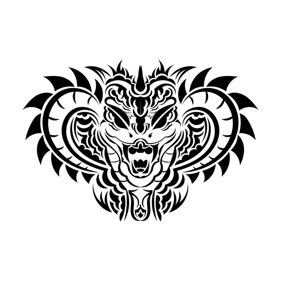 Anaconda snake vector illustration art for tattoo, logo, label, sign, poster, t shirt.