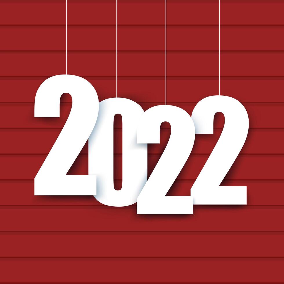Happy new year 2022. Red new year banner. Vector. vector