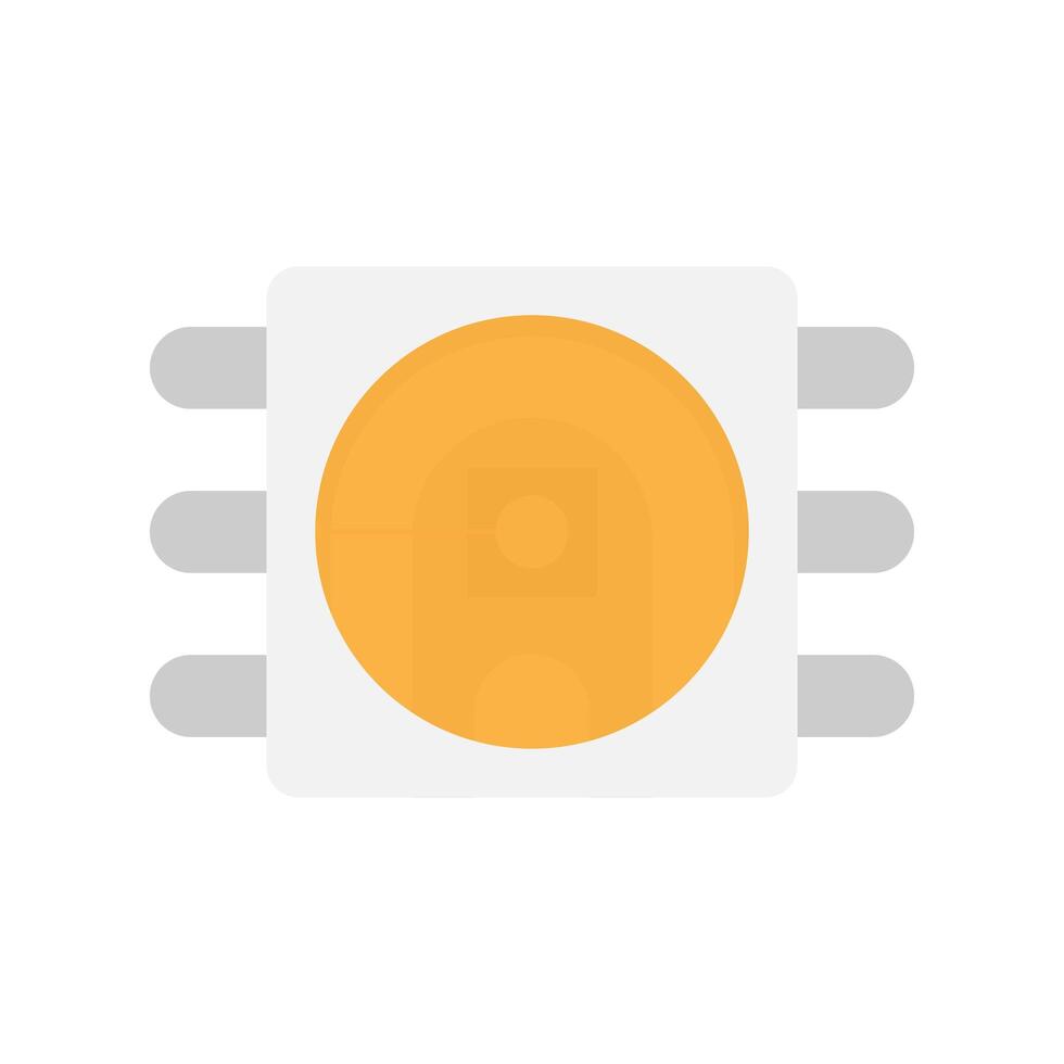 Light emitting diode. Glowing element for LED tape. Flat style. Isolated. . vector