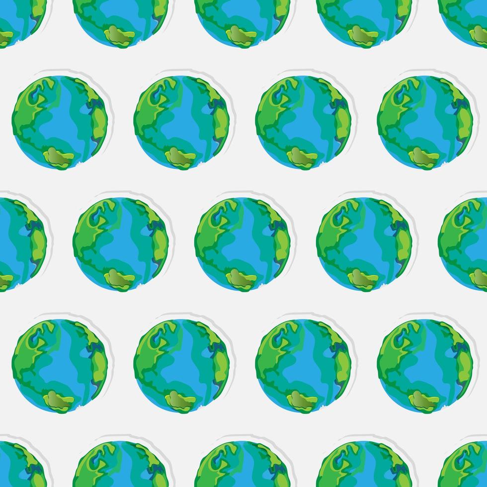 World globe seamless pattern. Endless background for the theme of science, travel and for school. vector