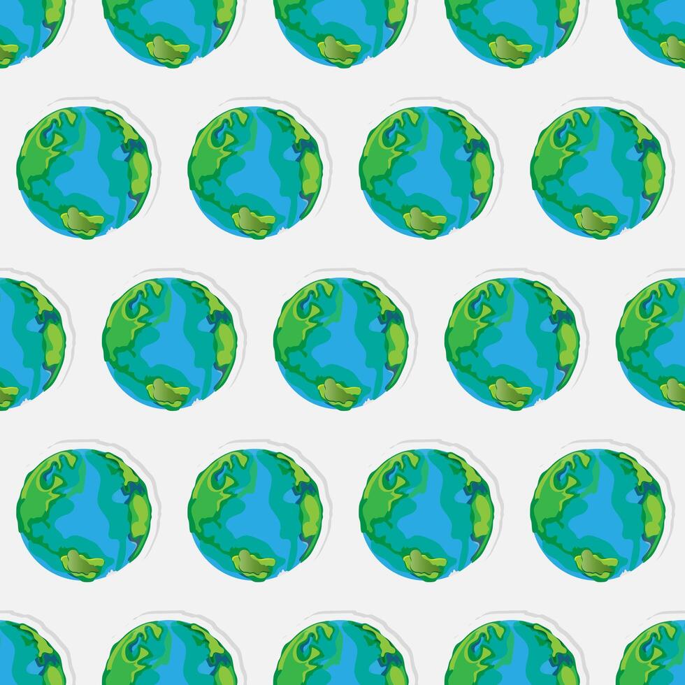 World globe seamless pattern. Endless background for the theme of science, travel and for school. vector