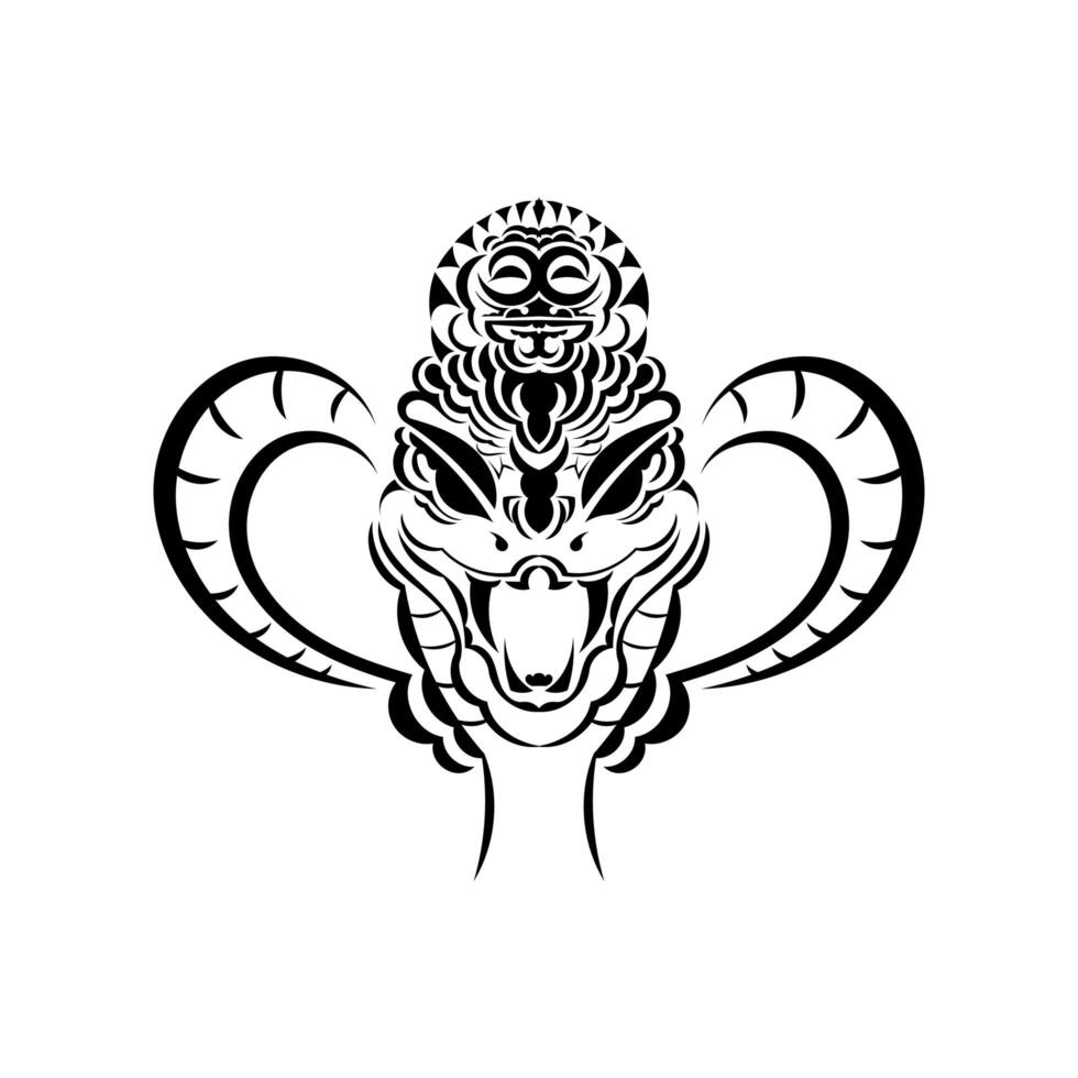 Cobra head. Vector illustration for use as print, poster, sticker, logo, tattoo.