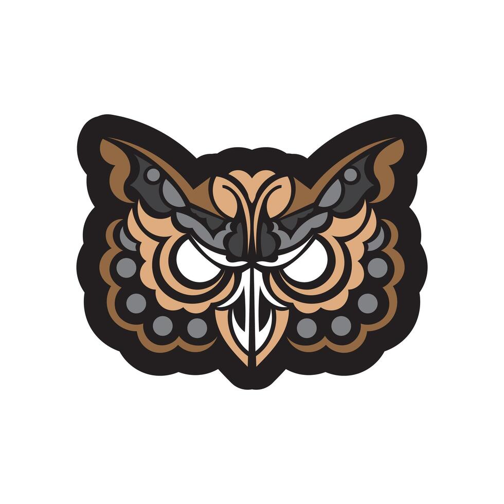 búho de patrones. pájaro exótico en estilo boho. vector