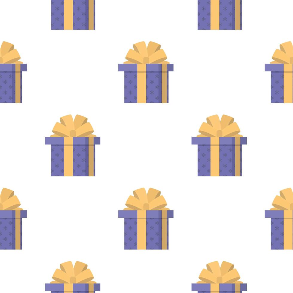 Seamless pattern with a gift. Background with a gift box. Suitable for backgrounds, cards and wrapping paper. Good on the topic of New Years, birthday and Valentine's Day. . vector