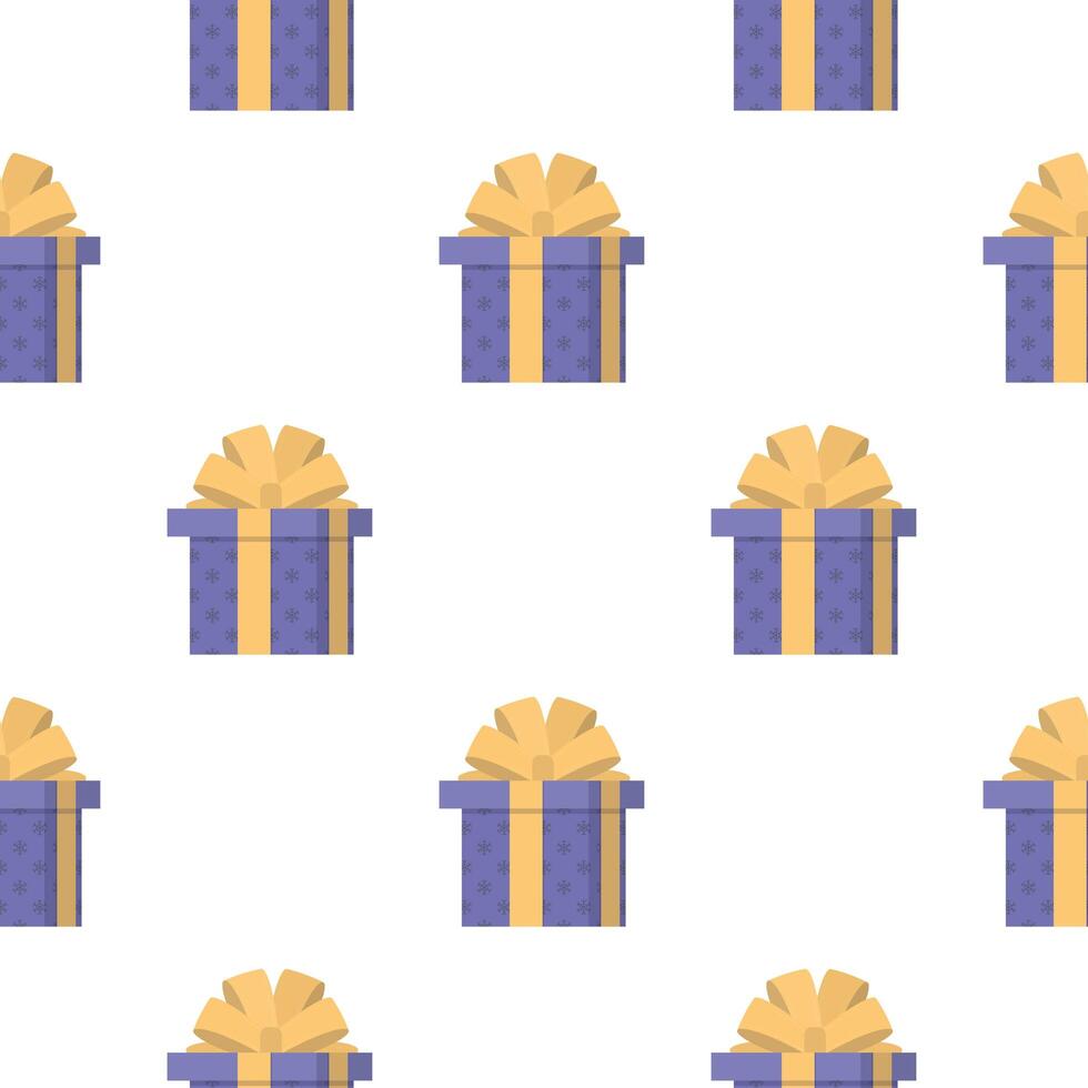 Seamless pattern with a gift. Background with a gift box. Suitable for backgrounds, cards and wrapping paper. Good on the topic of New Years, birthday and Valentine's Day. Vector. vector