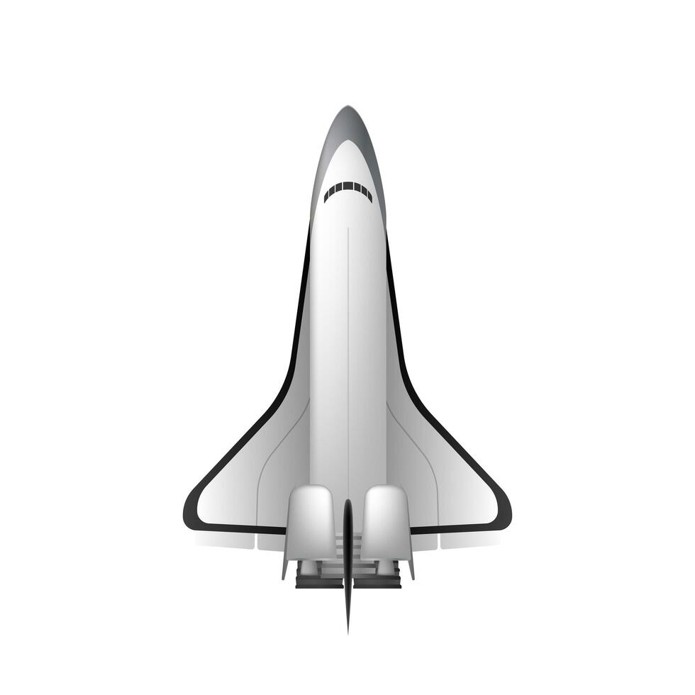 Space shuttle. Fighter isolated on a white background. Element for design on the theme of space. Isolated. . vector