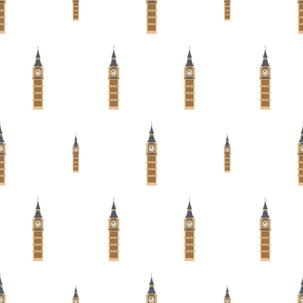 Seamless pattern Big Ben. Suitable for backgrounds, postcards, and wrapping paper. . vector
