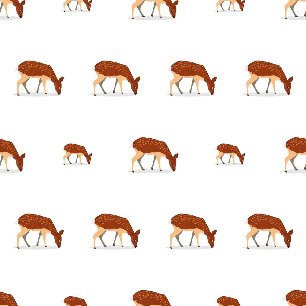 Seamless pattern with a deer. Suitable for backgrounds, postcards, and wrapping paper. . vector