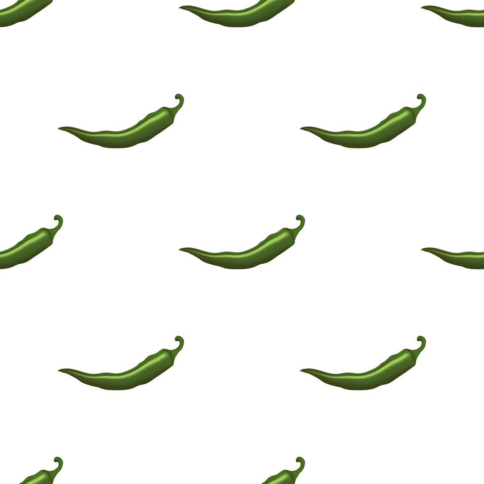 Seamless chile pepper pattern. Tile green vegetable pattern. Vegetarian wrapping paper texture. vector