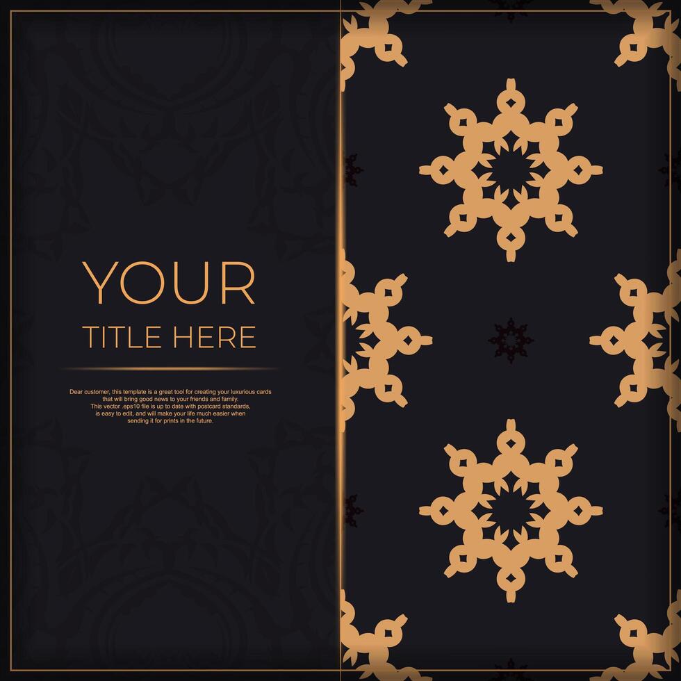 Luxurious invitation card design with abstract vintage ornament. Can be used as background and wallpaper. Elegant and classic vector elements ready for print and typography.
