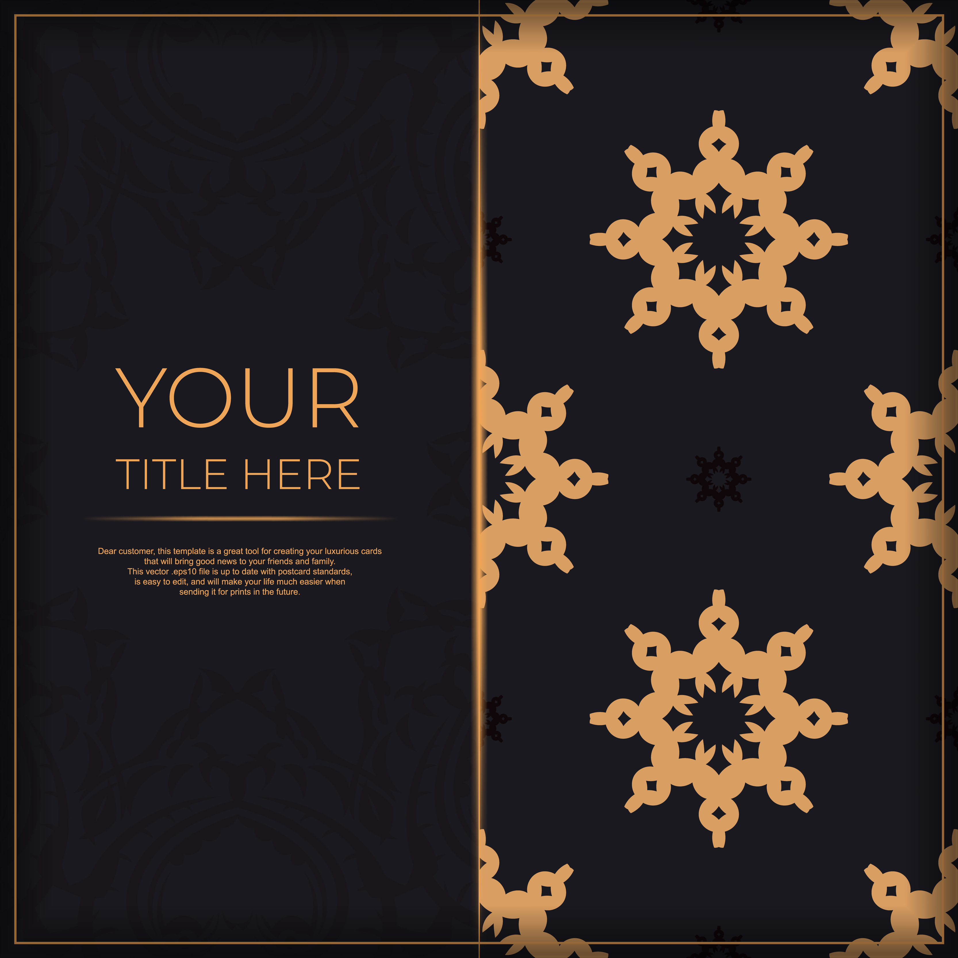 Luxurious invitation card design with abstract vintage ornament. Can be  used as background and wallpaper. Elegant and classic vector elements ready  for print and typography. 5117536 Vector Art at Vecteezy