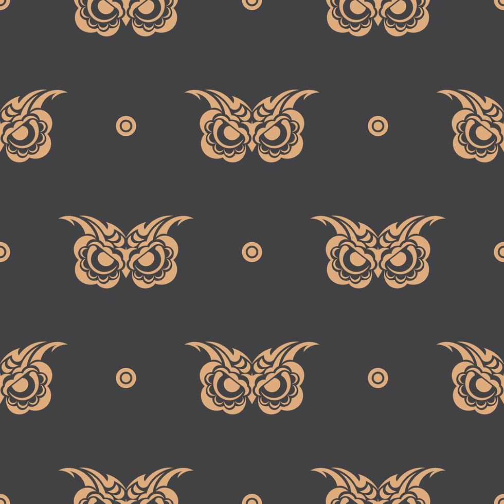 Seamless pattern with owl face. Good for prints and textiles. Vector illustration.