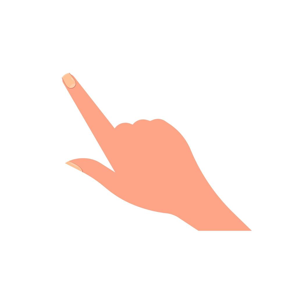 Outstretched index finger. Isolated. Vector. vector