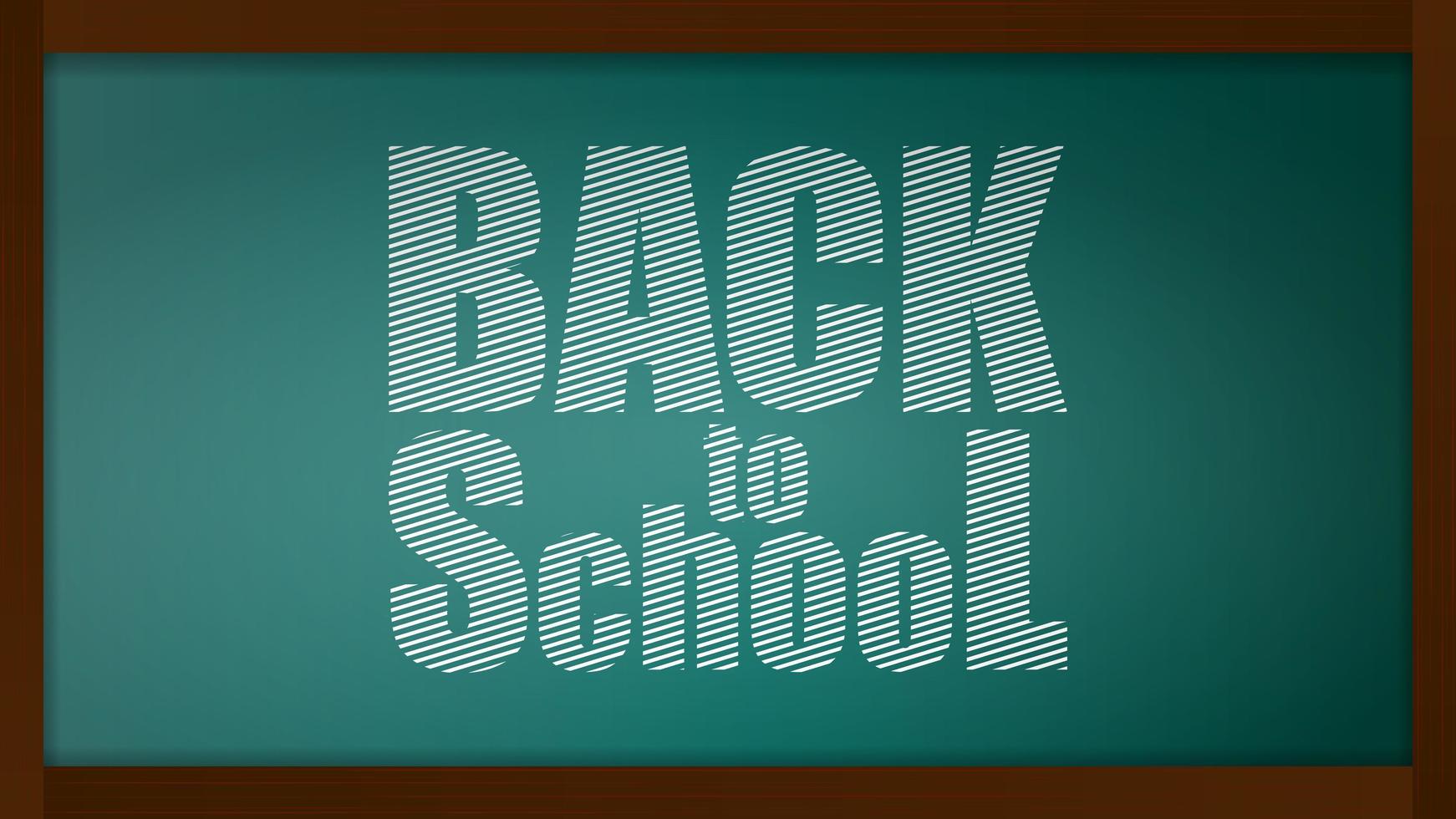 Back to school banner. Blackboard with a chalk board with a green background. Design element on the theme of business and school. Vector illustration