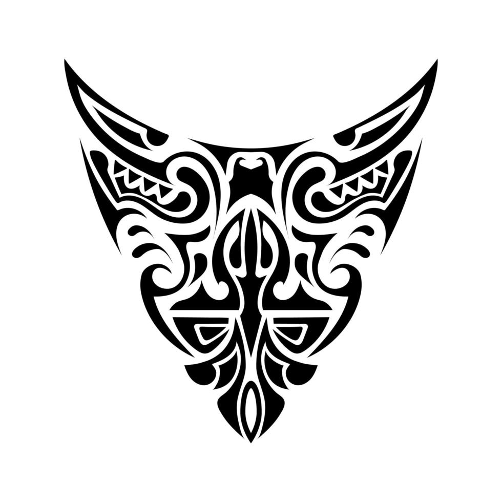 Painting in the Polynesian style. Polynesia. Suitable for tattoos and prints. Isolated. Vector. vector