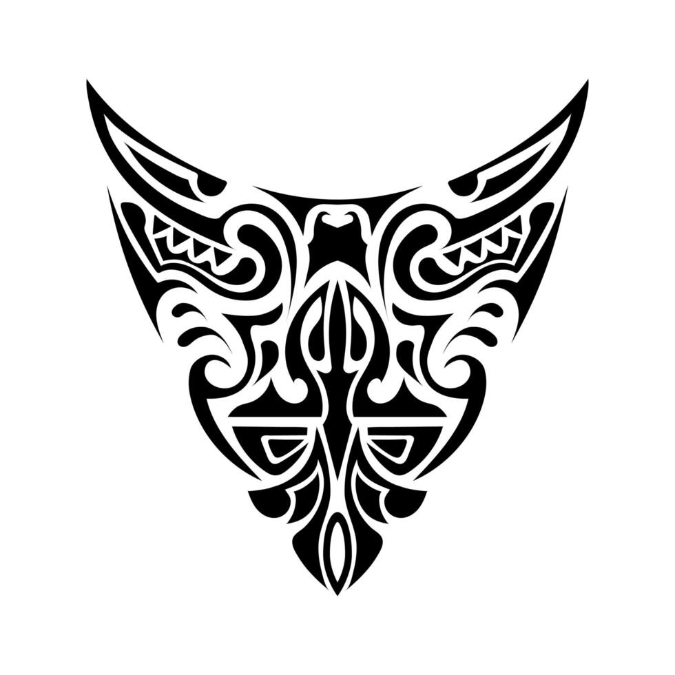 Painting in the Polynesian style. Polynesia. Suitable for tattoos and prints. Isolated. Vector. vector