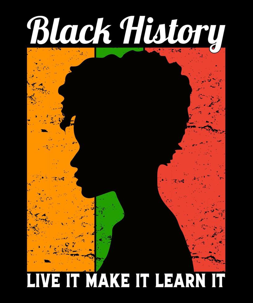 Black history live it make it learn it vector