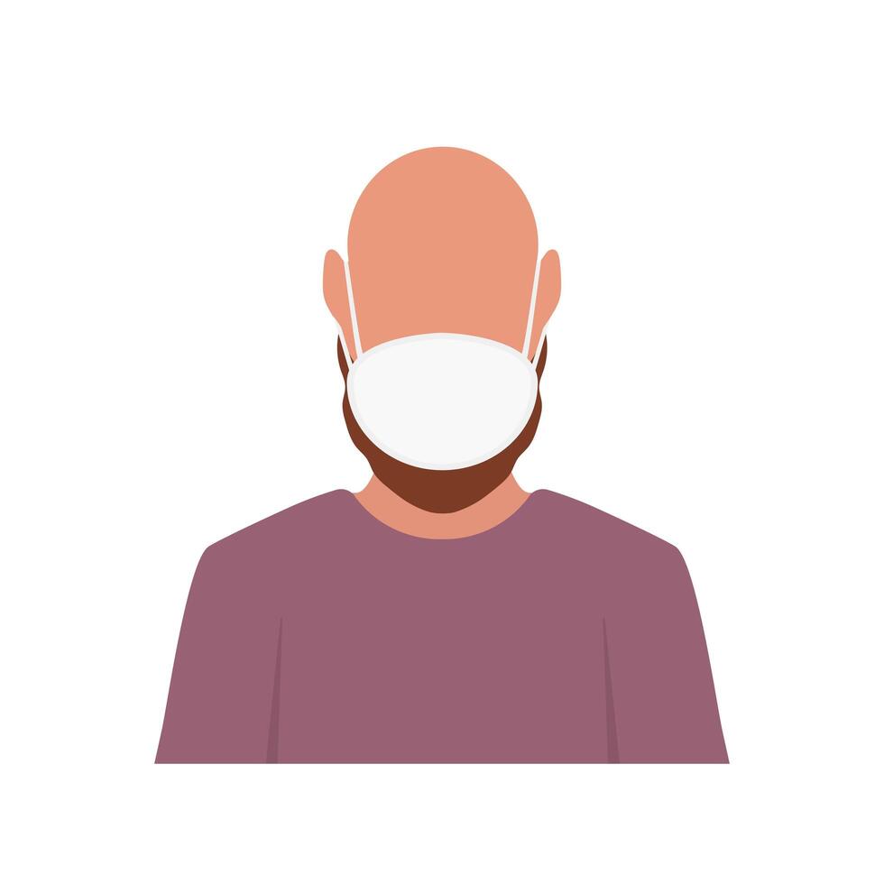 A man wearing a surgical mask vector