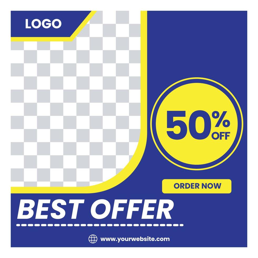 Socia Media Post Promotion Design Template vector