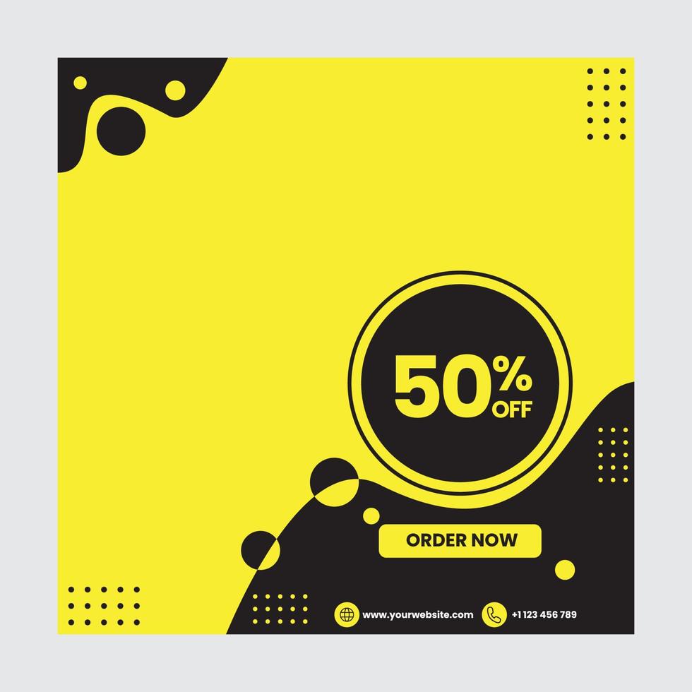 Minimalist Style Social Media Post Template vector