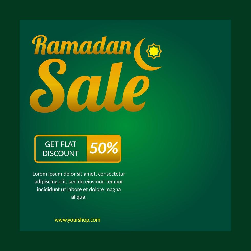 Ramadan Sale Design Template vector