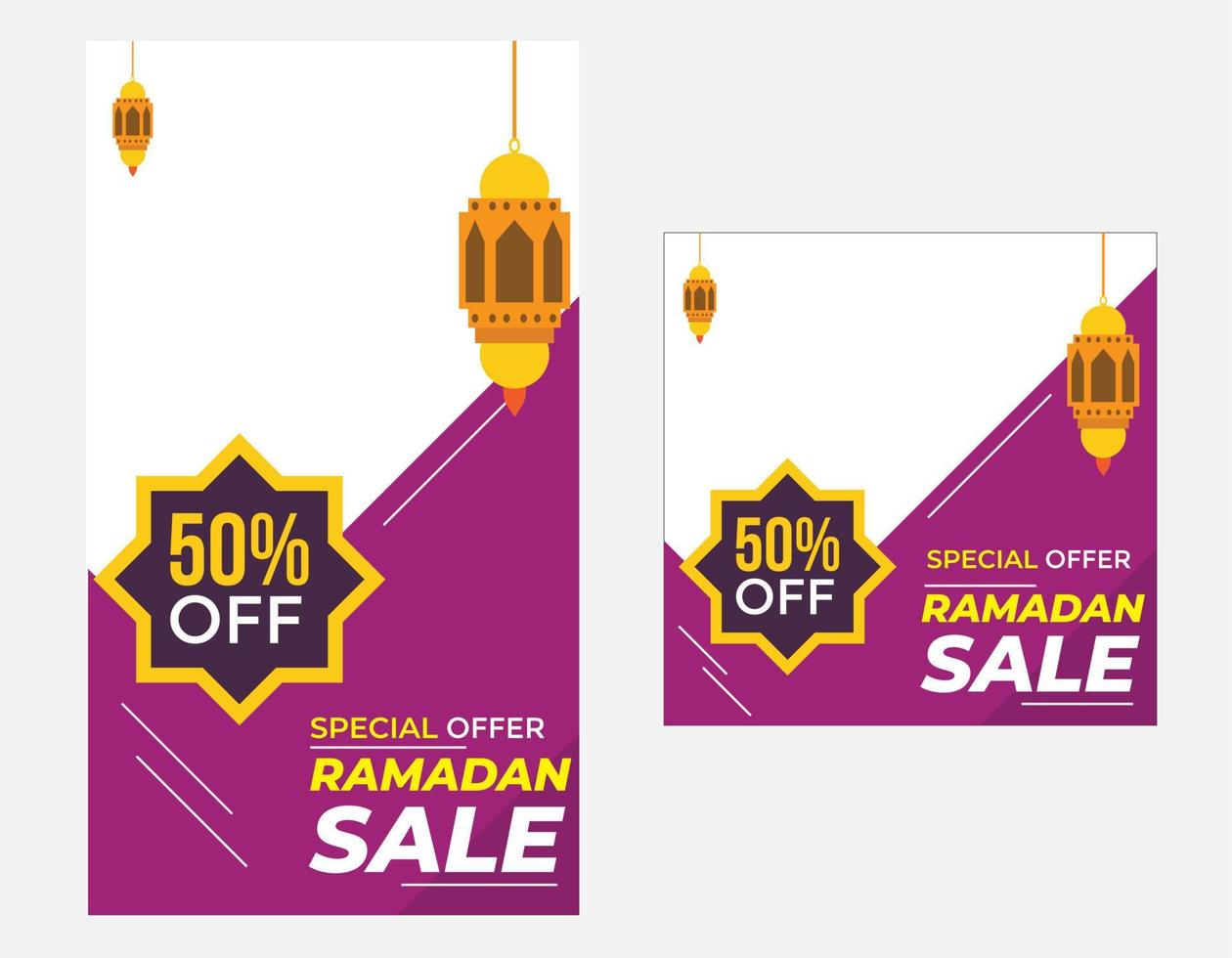 Ramadan Sale Social Media Design Template vector