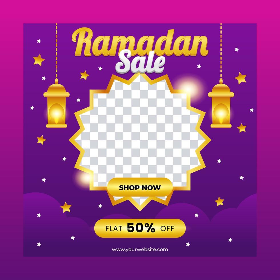 Ramadan Social Media Banner Template vector