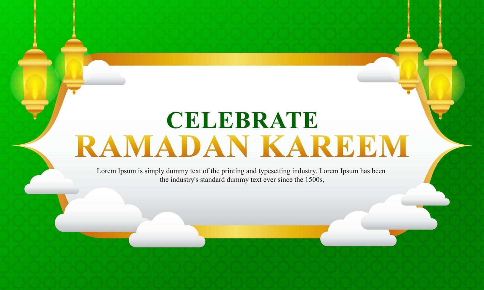 Celebration Ramadan Background Design Template vector