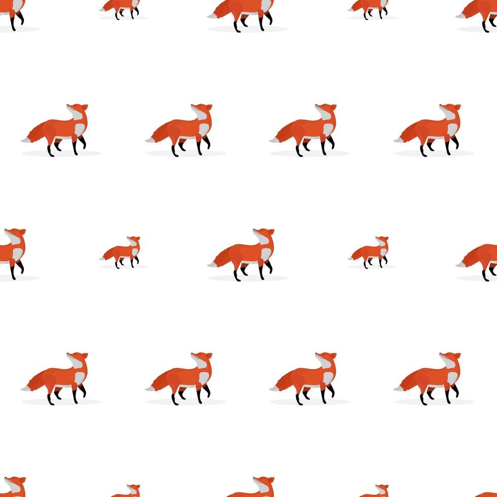 Seamless pattern with fox. Suitable for backgrounds, postcards, and wrapping paper. . vector