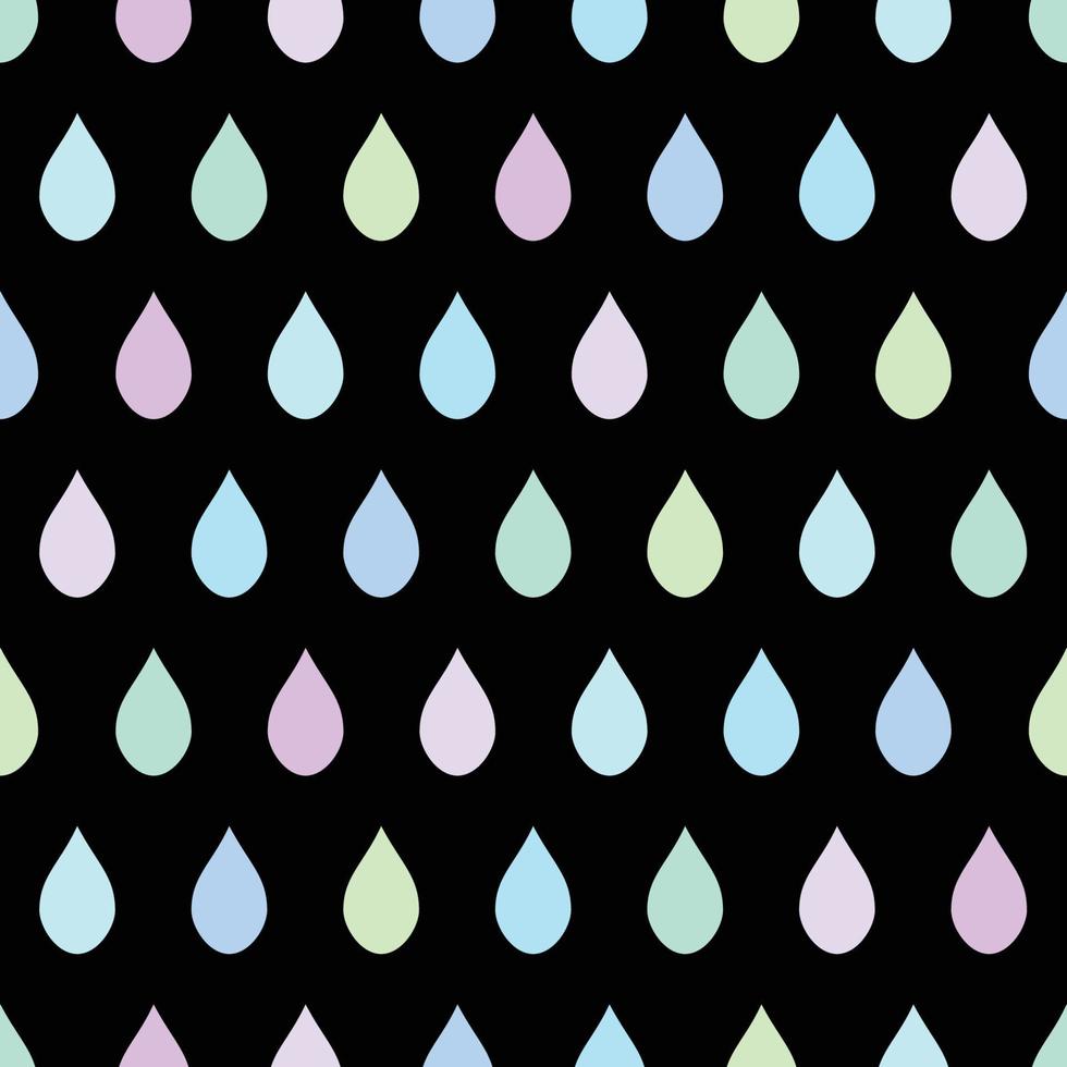 Cool Tone Rain Black Background vector