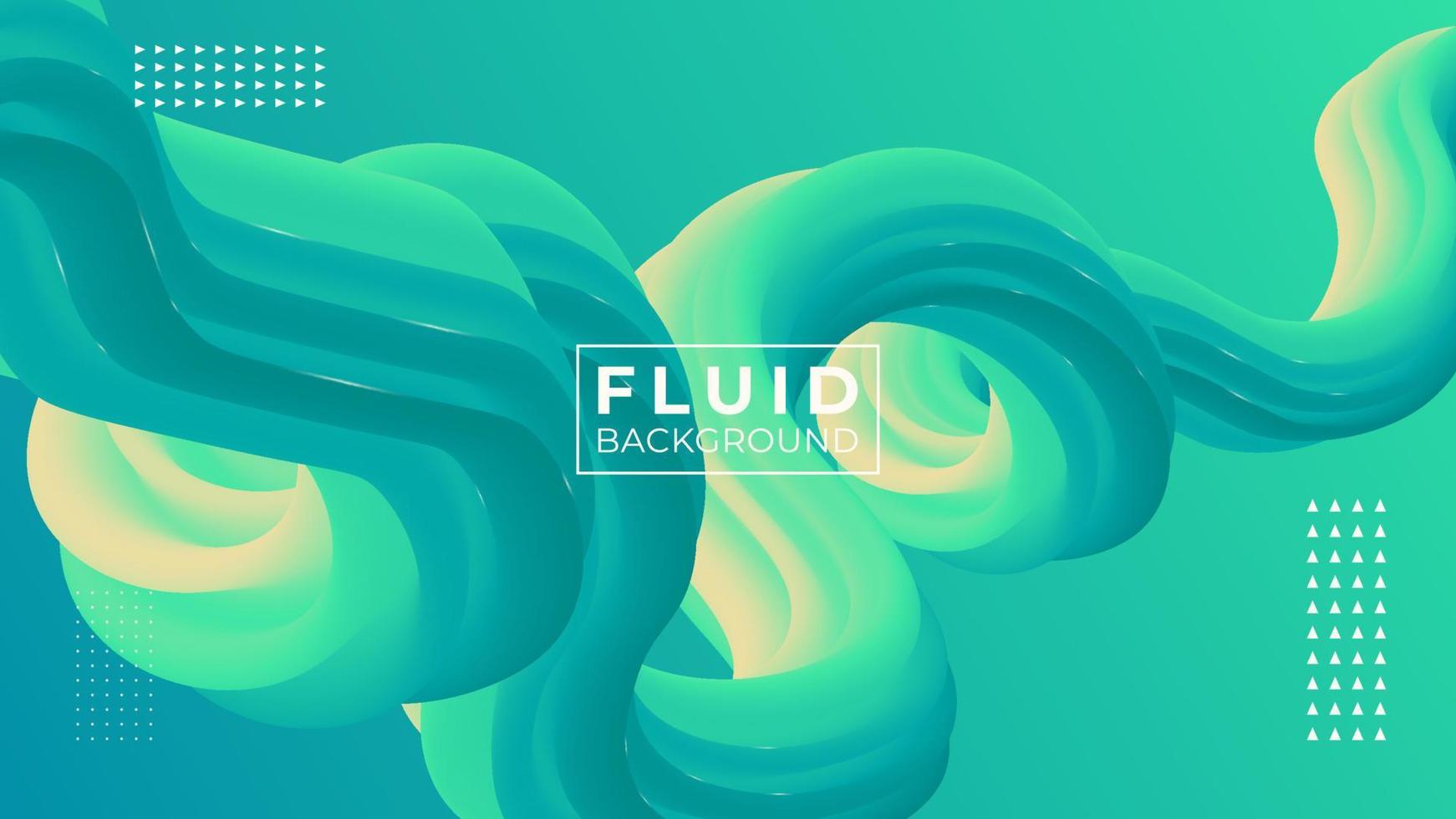 Abstract gradient 3d fluid wavy colorful modern background illustration. vector