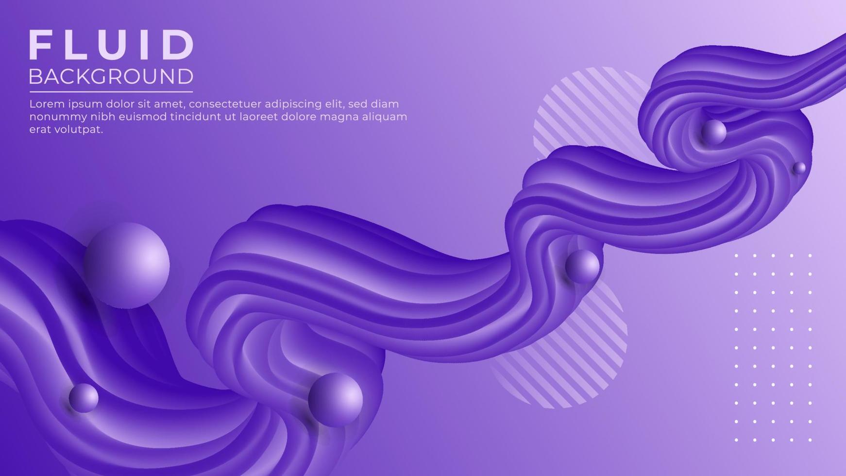 Abstract gradient 3d fluid wavy colorful modern background illustration. vector