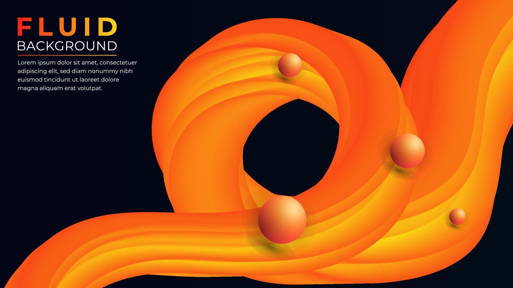 Gradient modern 3d fluid colorful abstract wavy background illustration. vector