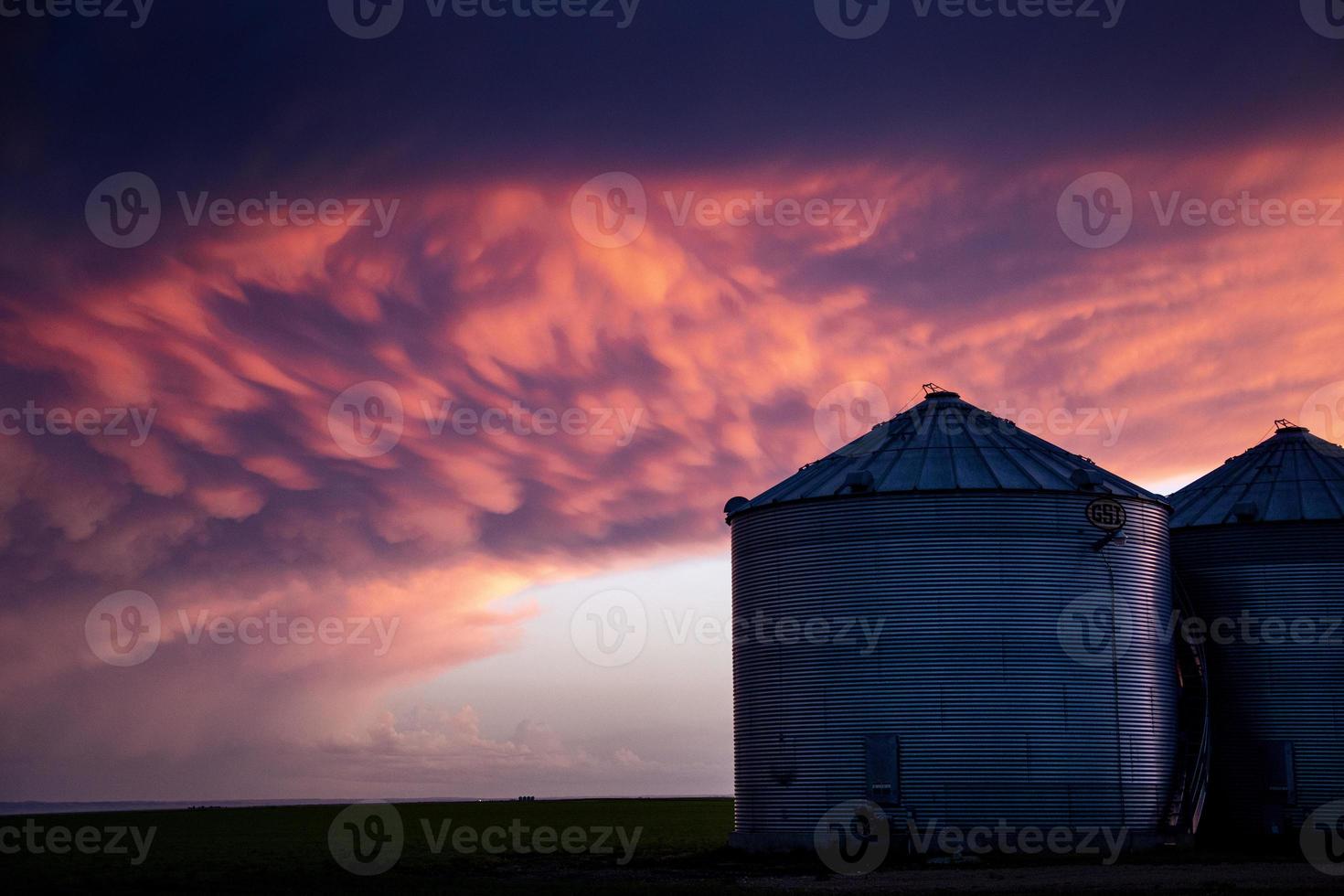 Prairie Storm Clouds Sunset photo