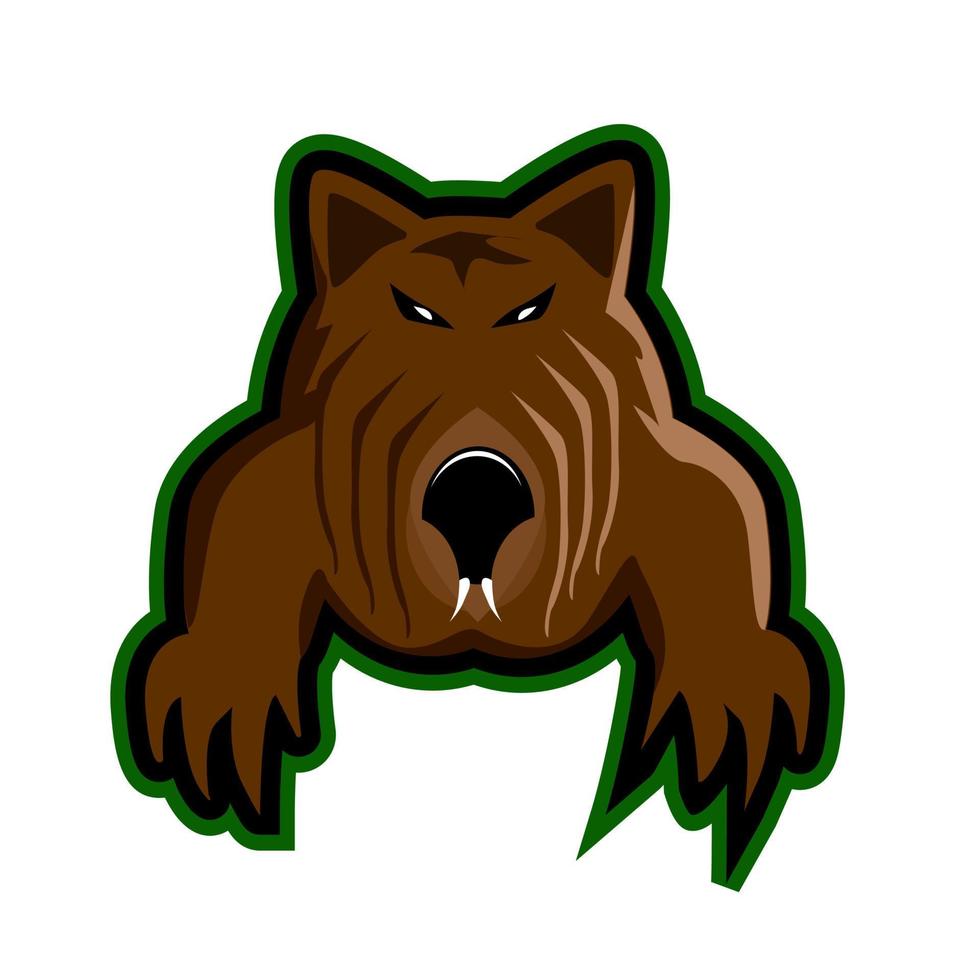 wombat with angry expression vector