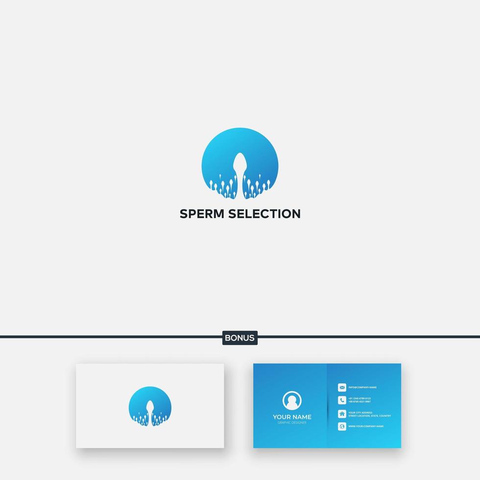 simple good blue rocket sperm logo modern vector