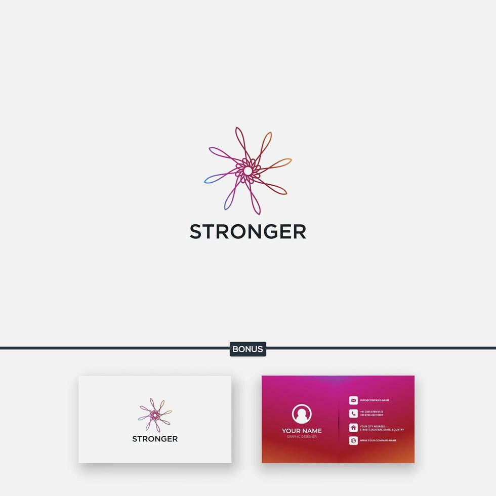 abstract minimalist and feminine logo for beauty vector